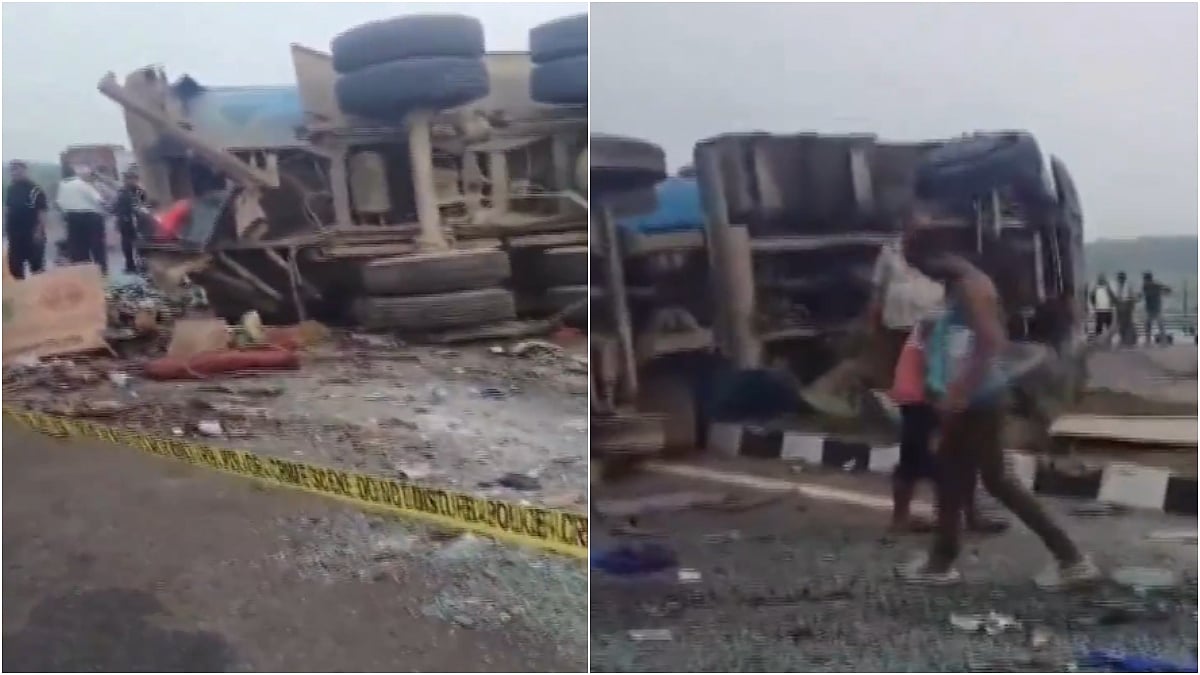 PTI : Screengrab from visuals from the accident site. | 